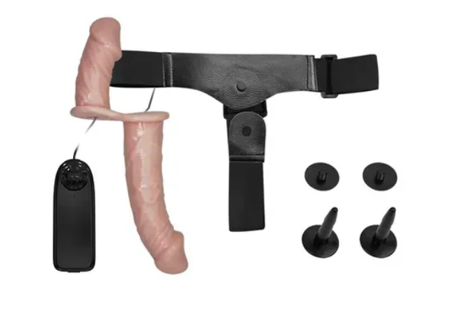 Страпон з вібрацією з двома вібромоторами ULTRA PASSIONATE HARNESS STRAP-ON