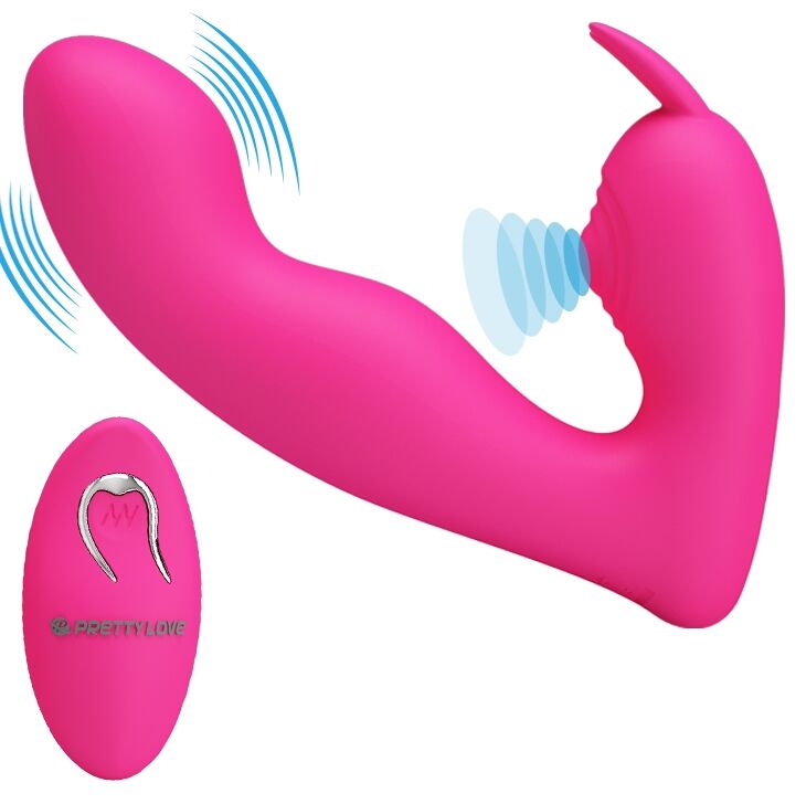 Мультифункциональный вибростимулятор на пульте управления Pretty Love Josephine Magenta, BI-014843W-1