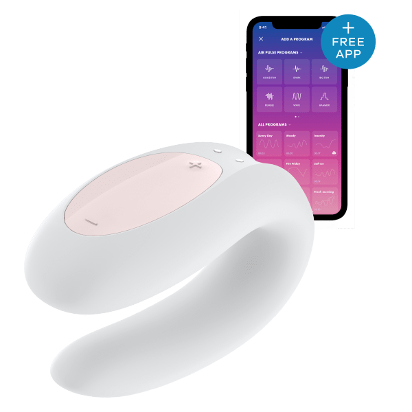 Сатисфаер Дабл Джой Белый - SATISFYER DOUBLE JOY WHITE