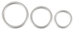 Набор эрекционных колец - Metallic Silicone Cock Ring Set