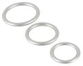 Набор эрекционных колец - Metallic Silicone Cock Ring Set