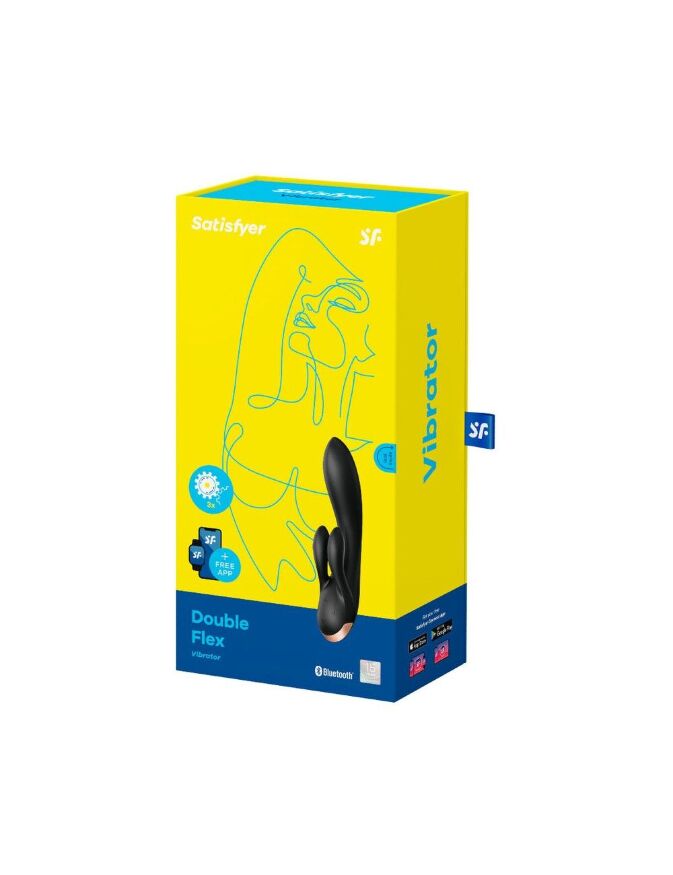 Вибратор кролик Satisfyer Double Flex Black