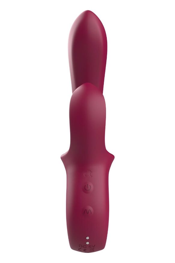 Вібратор-кролик Dreamtoys Glam Duo Vibrator з гачком ручкою, 22.7 х 4.2 см