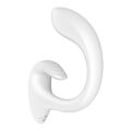 Оригінальний вібростимулятор 2в1 в незвичній формі літери G- Satisfyer G For Goddess 1 White