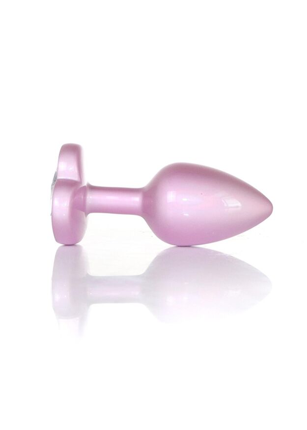 Анальна пробка - Jewellery Pearl Pink Heart Plug Clear S