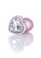 Анальна пробка - Jewellery Pearl Pink Heart Plug Clear S