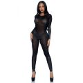 Полупрозрачный комбинезон Leg Avenue Rhinestone со стразами и вырезом на спине, черный, M