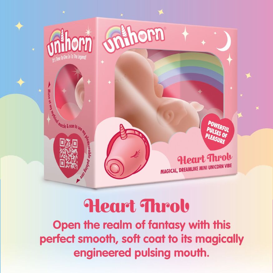 Вибратор-единорожка Unihorn – Heart Throb, с пульсацией