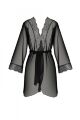Пеньюар Passion AMBERLY PEIGNOIR black, XXL/XXXL, пояс в комплекте