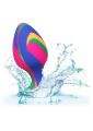 Анальная пробка силиконовая CalExotics Cheeky Tie-Dye Plug, разноцветная, Medium
