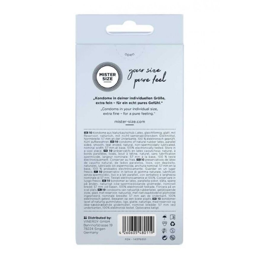 Презервативы Mister Size 57mm, 10 шт