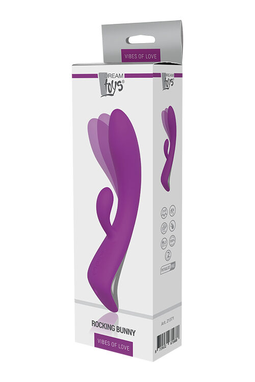 Двойной вибратор Dream Toys VIBES OF LOVE ROCKING BUNNY PURPLE