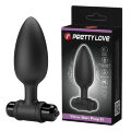 Анальна пробка каплевидної форми в анатомічному дизайні - Pretty Love Vibra Butt Plug II Black