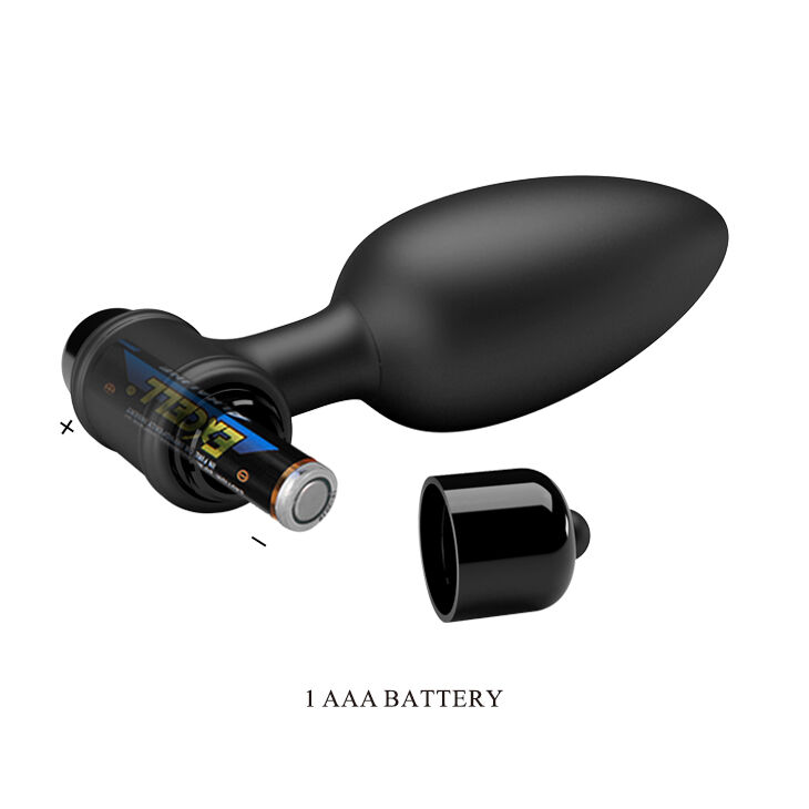Анальна пробка каплевидної форми в анатомічному дизайні - Pretty Love Vibra Butt Plug II Black