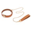 Повідець з нашийником LOCKINK Tied Collar with Leash Set - Brown