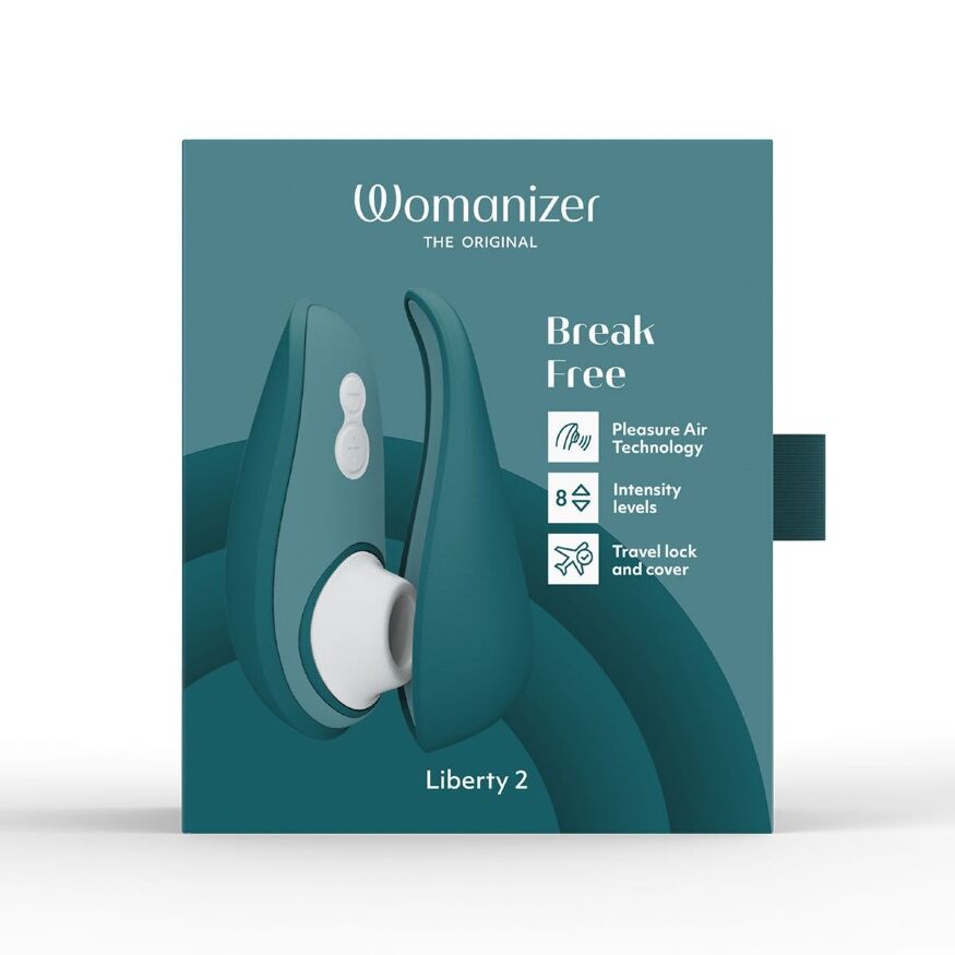 Вакуумний кліторальний стимулятор Womanizer Liberty 2 Dark Petrol, 8 режимів, магнітна кришечка
