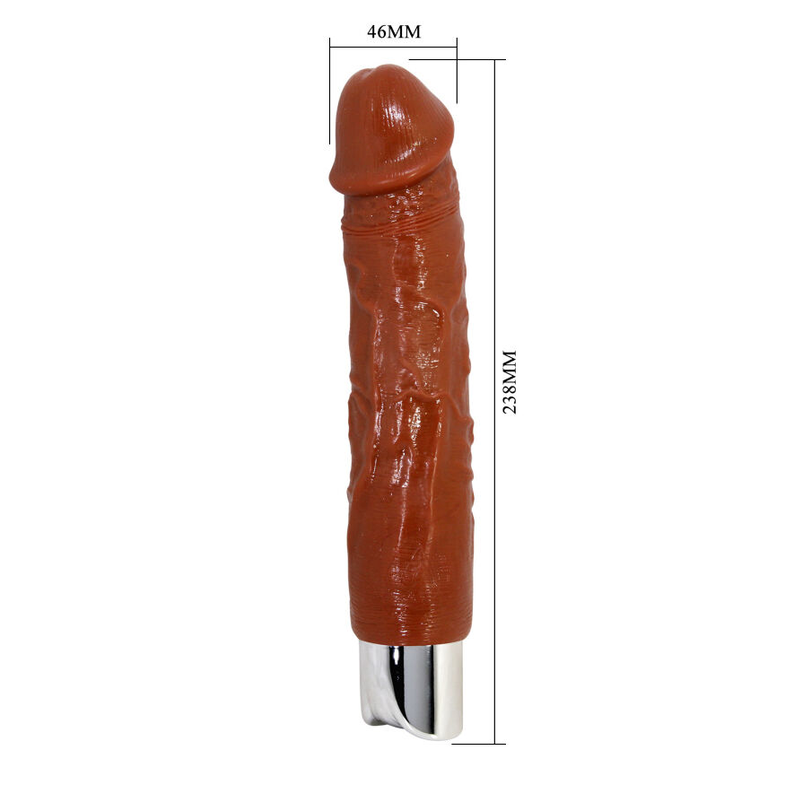 Перезаряжаемый вибратор реалистик Pretty Love - Rufus Pro Realistic Vibrating Dildo Brown, BW-500082DC