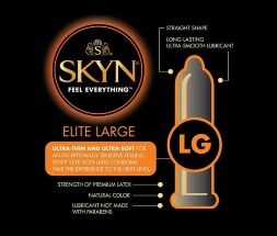 Презервативи ультратонкі SKYN Large великого розміру (ціна за пачку, 10 шт.)