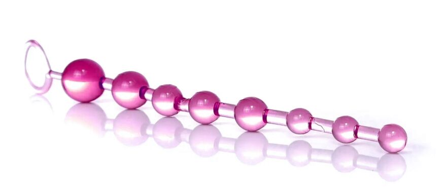 Анальные бусы Jelly Anal Beads Pink, SKN-ANL033 Pink