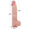 Фалоімітатор гігант - Sliding-Skin Dual Layer Dong 14" Flesh
