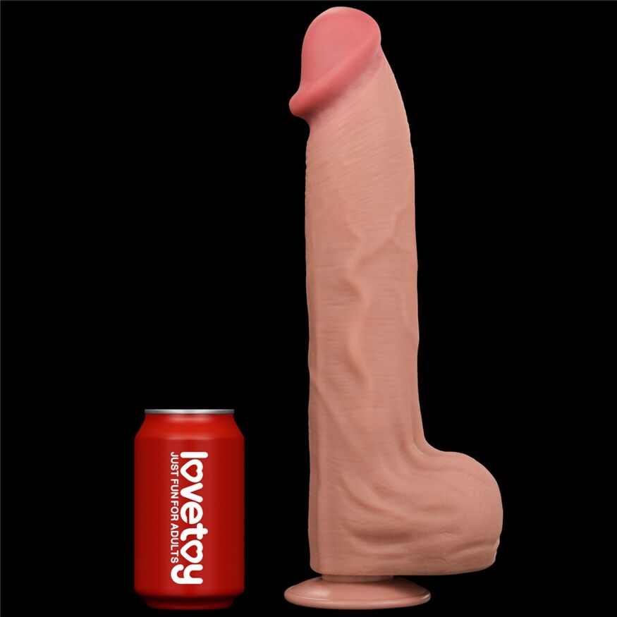 Фалоімітатор гігант - Sliding-Skin Dual Layer Dong 14" Flesh