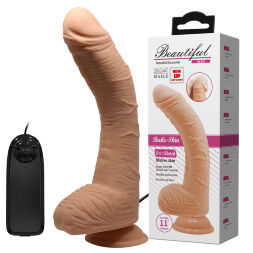 Реалістичний великий вібратор з мошонкою Beautiful Encounter Alex Vibrating Dildo Flesh