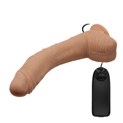 Реалістичний великий вібратор з мошонкою Beautiful Encounter Alex Vibrating Dildo Flesh