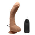 Реалістичний великий вібратор з мошонкою Beautiful Encounter Alex Vibrating Dildo Flesh