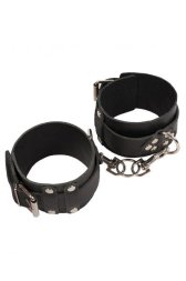 Окови Leather Dominant Leg Cuffs, Black шкіра
