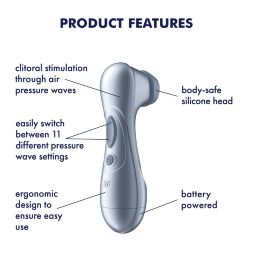 Вакуумный клиторальный стимулятор Satisfyer Pro 2 Generation 2 Battery Series Llight Blue