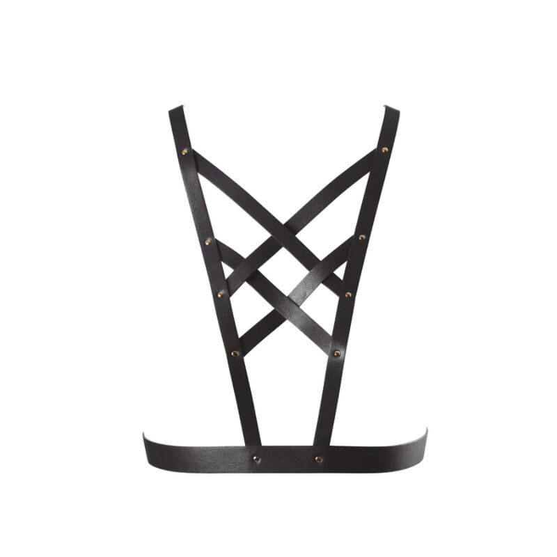 Портупея с перекрестным плетением на груди MAZE Bijoux Indiscrets черная, OS