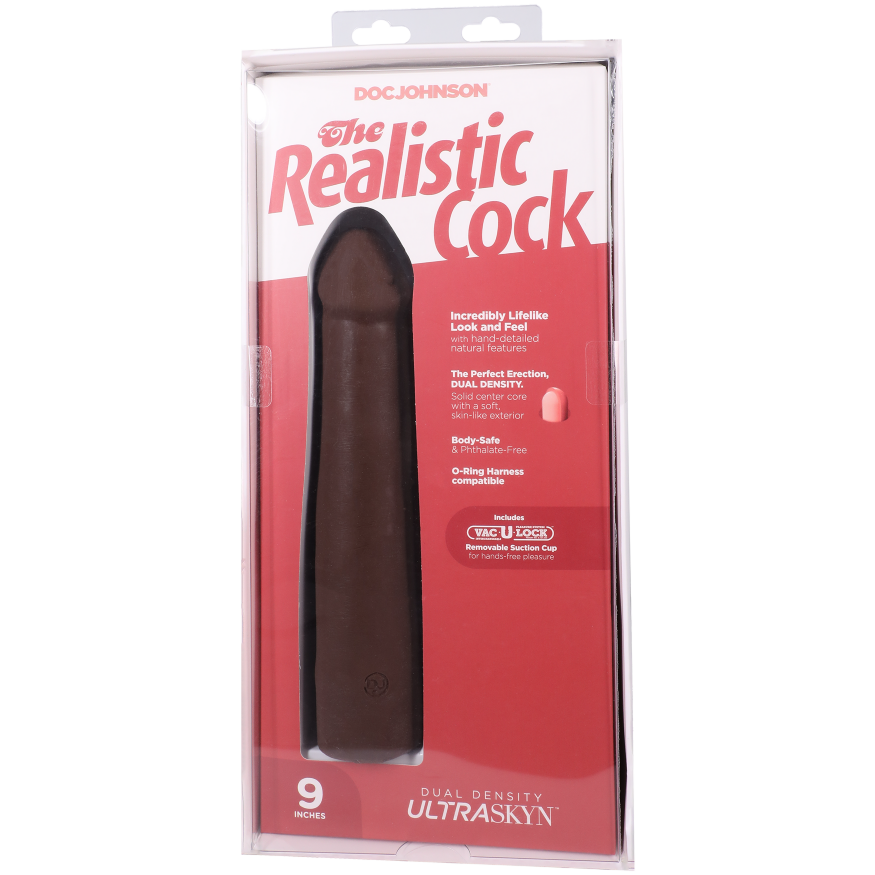 Фаллоимитатор Doc Johnson The Realistic Cock ULTRASKYN - 9 Inch Chocolate