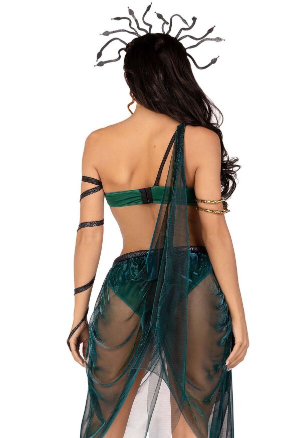 Эротический костюм Медузы Горгоны Leg Avenue Medusa Costume M, топ, юбка, нарукавники, украшения