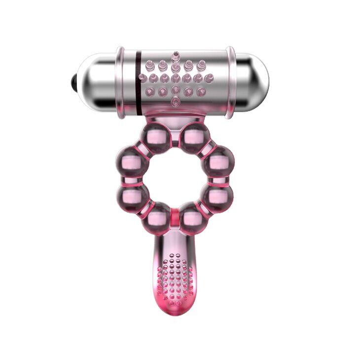 Эрекционное кольцо с вибрацией " Pleasure Tongue Ring " BI-014075