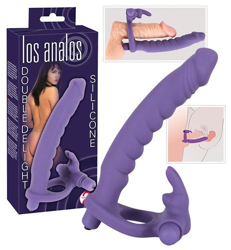 Насадка для двойного проникновения с виброкольцом Los Analos Double Delight