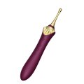 Мультифункциональный вибратор Zalo — Bess 2 Velvet Purple, 4 насадки, подогрев