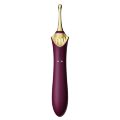 Мультифункциональный вибратор Zalo — Bess 2 Velvet Purple, 4 насадки, подогрев