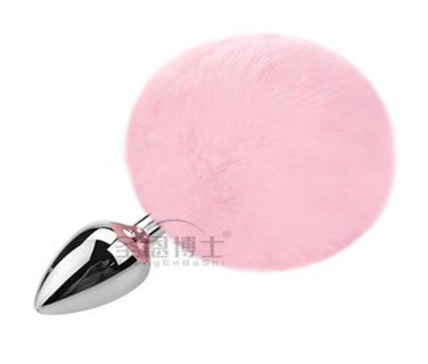 Анальная пробка с хвостом SKN-Z30 Pink ( размер XS )