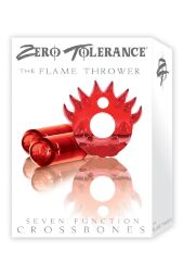 Ерекційне кільце з двома віброкулями Zero Tolerance Flame Thrower червоне, 5 см