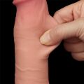 Фалос реалистик с эффектом подвижной кожи LoveToy Sliding-Skin Dual Layer Dong 8"