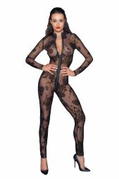 Сітчастий бодістокінг Noir Handmade F237 Long tulle overall, XL