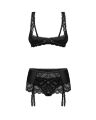 Комплект Obsessive Lecille 3-pcs crotchless set 2XL/3XL