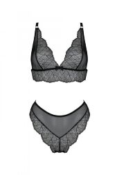 Комплект Passion AMBERLY SET black, L/XL, бралет і трусики бразиліана