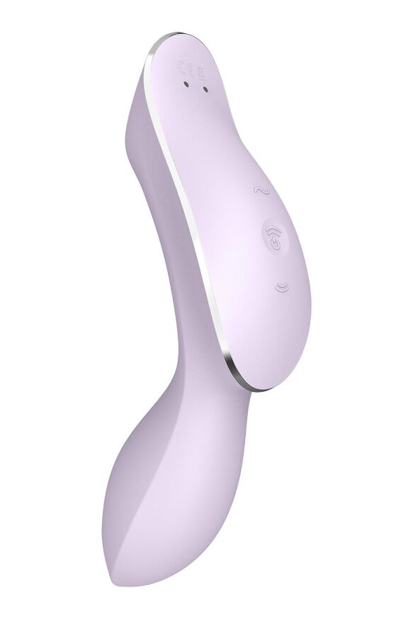 Подвійний вібратор із вакуумною стимуляцією Satisfyer Curvy Trinity 2 violet