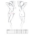 Комплект белья под латекс Passion CAPRI SET L/XL, black, мини-бикини, стринги, пояс для чулок