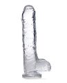 Фаллоимитатор реалистичный на присоске Jock C-Thru прозрачный, 25 см