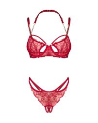 Комплект Obsessive Matildea 2-pcs crotchless set L/XL