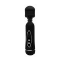 Шелковистый универсальный вибромассажёр черного цвета с насадками Power Wand Massage Kit Black