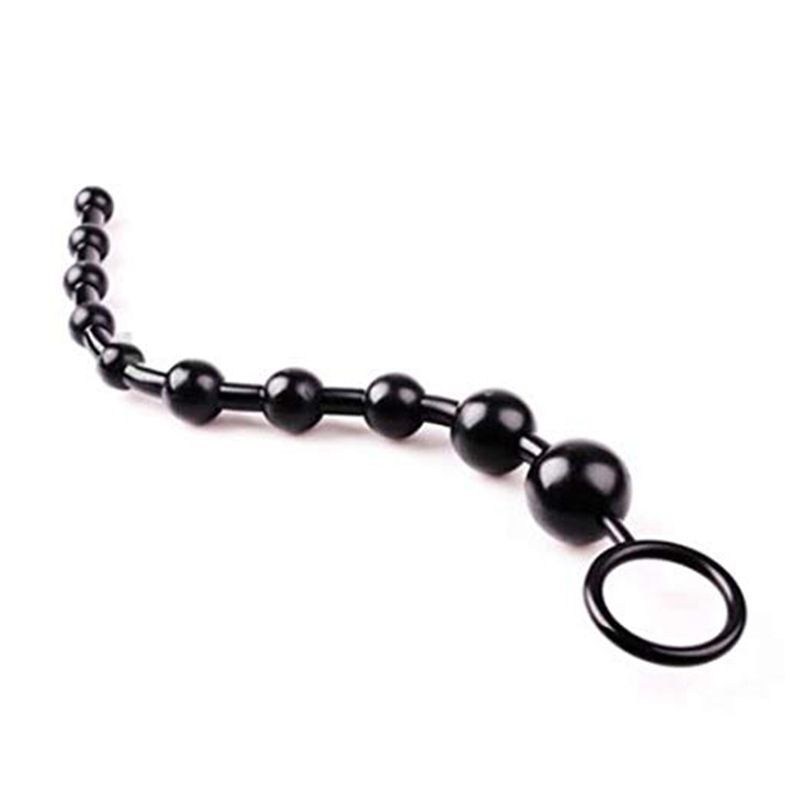Анальные бусы Jelly Anal Beads Black, SKN-ANL033 Black