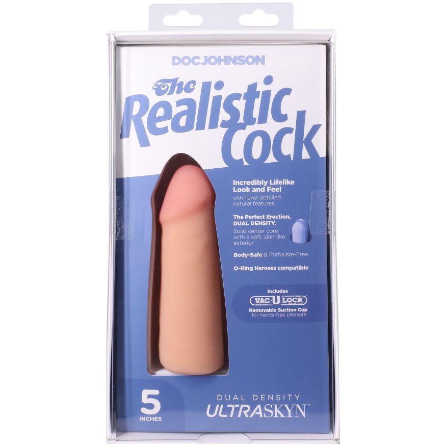 Фаллоимитатор Doc Johnson The Realistic Cock ULTRASKYN - 5 Inch Vanilla